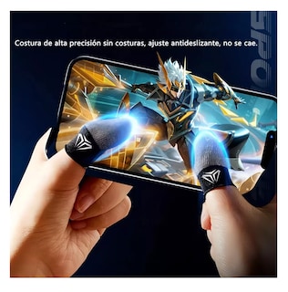 Foto 3 | Guantes Dedales Gamer Original Touch Profesional 6 Piezas Gris