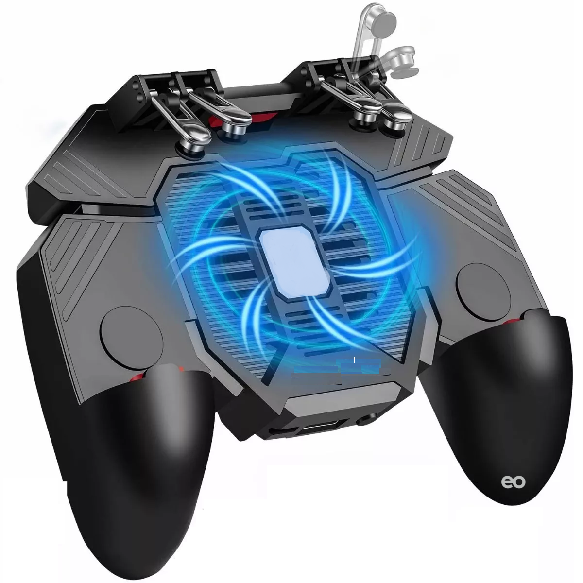 Foto 2 | Gamepad 4 Gatillos Ventilador Recargable Control Celular Eo Safe Imports Esi-3830-1 Negro