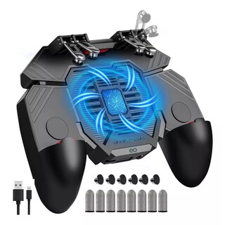 Foto 1 | Gamepad 4 Gatillos Ventilador Recargable Control Celular Eo Safe Imports Esi-14264-1 Negro