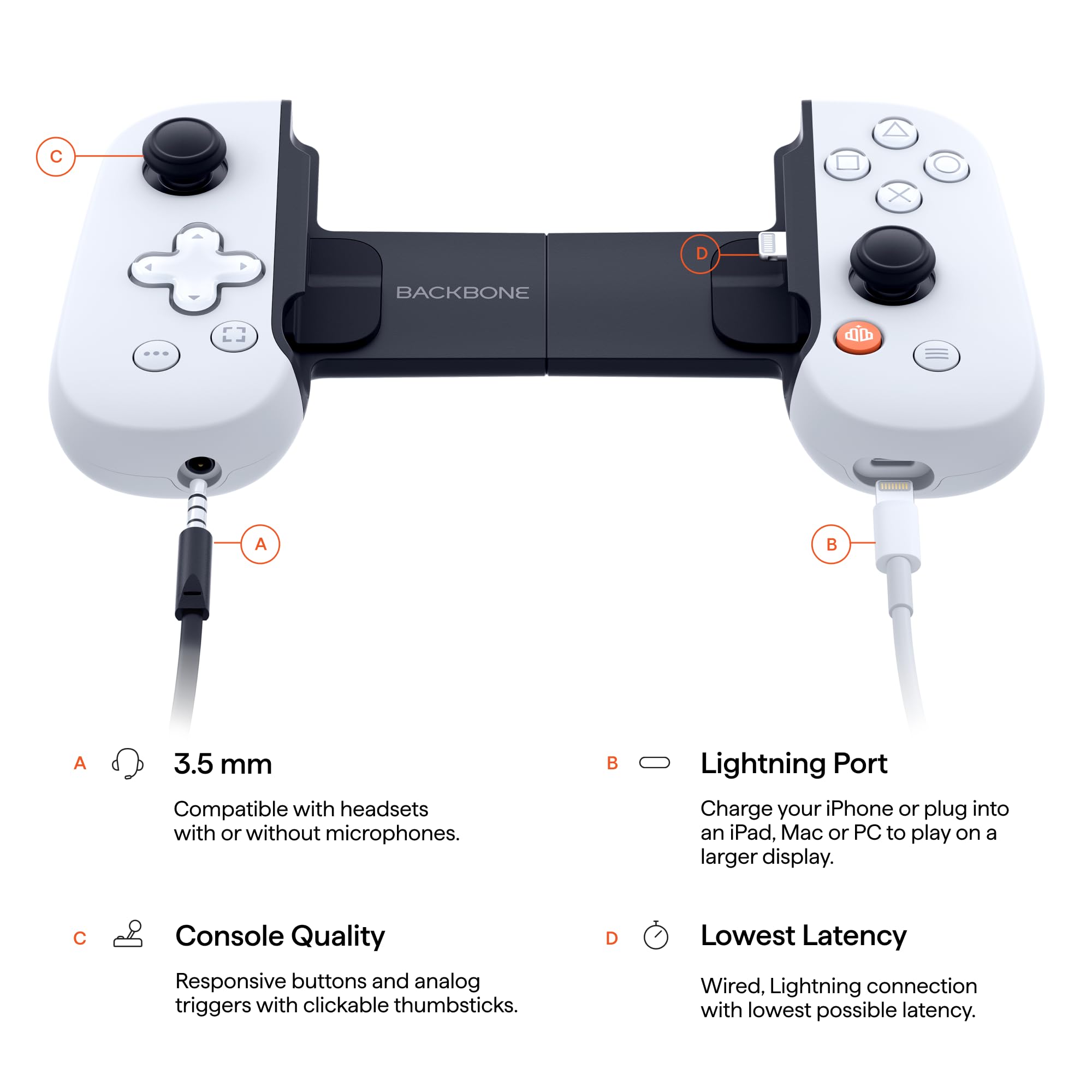 Foto 4 pulgar | Controlador de Juegos Móvil Backbone One para iPhone - 1a Generación - Venta Internacional