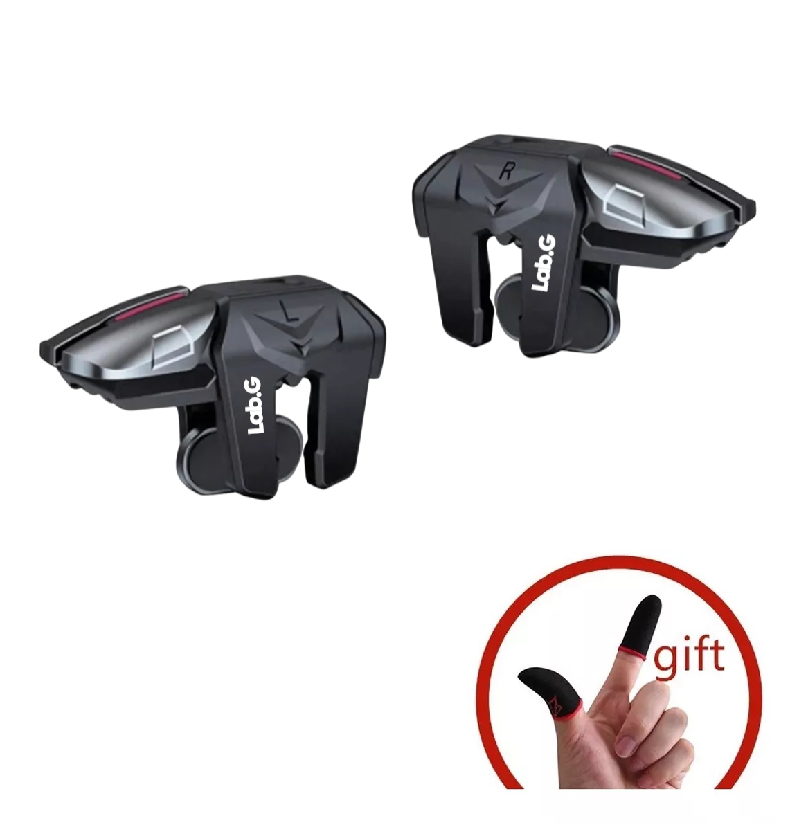 Foto 4 pulgar | Gatillos Celular Lab.g Con 4 Botones + Dedales Gamer Negro