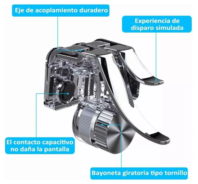 Foto 2 | Controlador De Juegos Xtellar Con Gatillos Metálicos Ajustables L1 R1, Diseño Ergonómico, Compatible Con Pubg Y Cod