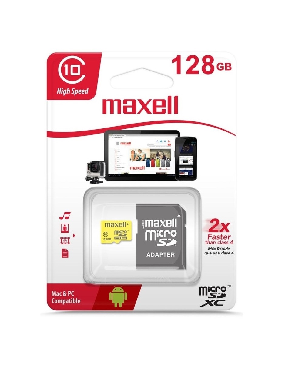 Foto 3 pulgar | Tarjeta Maxell Micro Sd De 128gb con Adaptador Sd, Clase 10 347521