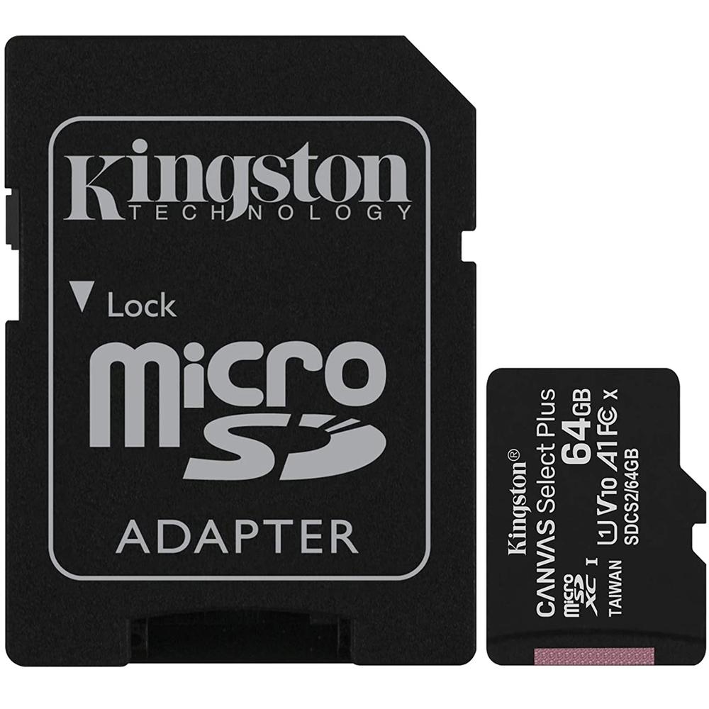 Memoria Micro Sd 64gb Kingston Canvas Select Plus Clase 10 A1 Video Full Hd V10 Sdcs2/64gb $289