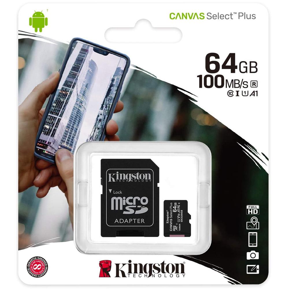 Foto 6 pulgar | Memoria Micro Sd 64gb Kingston Canvas Select Plus Clase 10 A1 Video Full Hd V10 Sdcs2/64gb