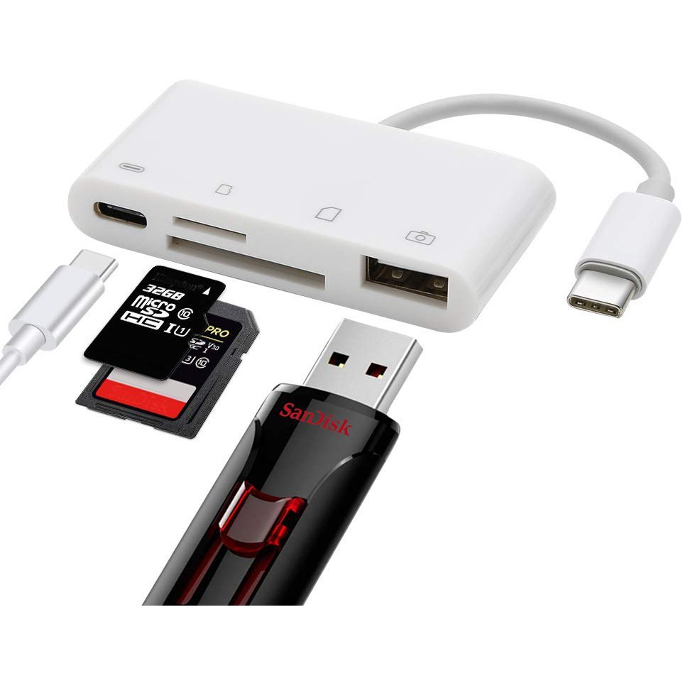 Hub Reader Usb Tipo C, Otg, Tarjetas Sd, Tf Multifunción Y Usb - Venta Internacional.