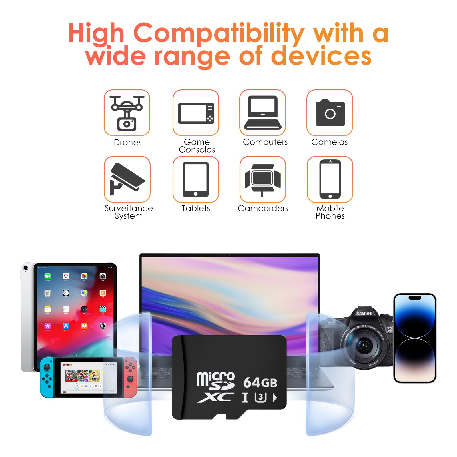 Foto 4 pulgar | Tarjeta Micro SD Ombar 64 GB Class 10 U3 para Dash Cam - Venta Internacional