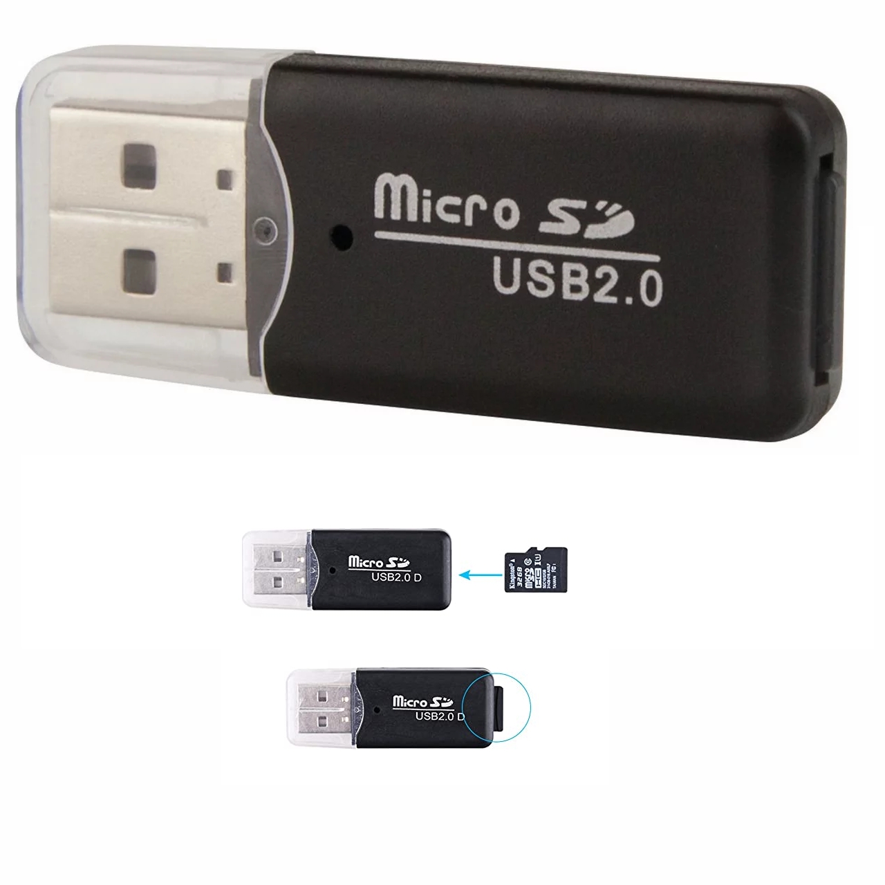 Foto 5 pulgar | Lector Adaptador de Tarjetas Micro SD a USB 2.0 - Venta Internacional