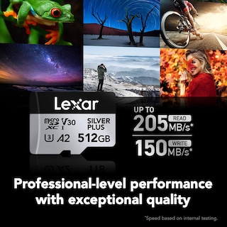 Foto 2 | Tarjeta De Memoria Lexar 512gb Professional Silver Plus Microsdxc - Venta Internacional.