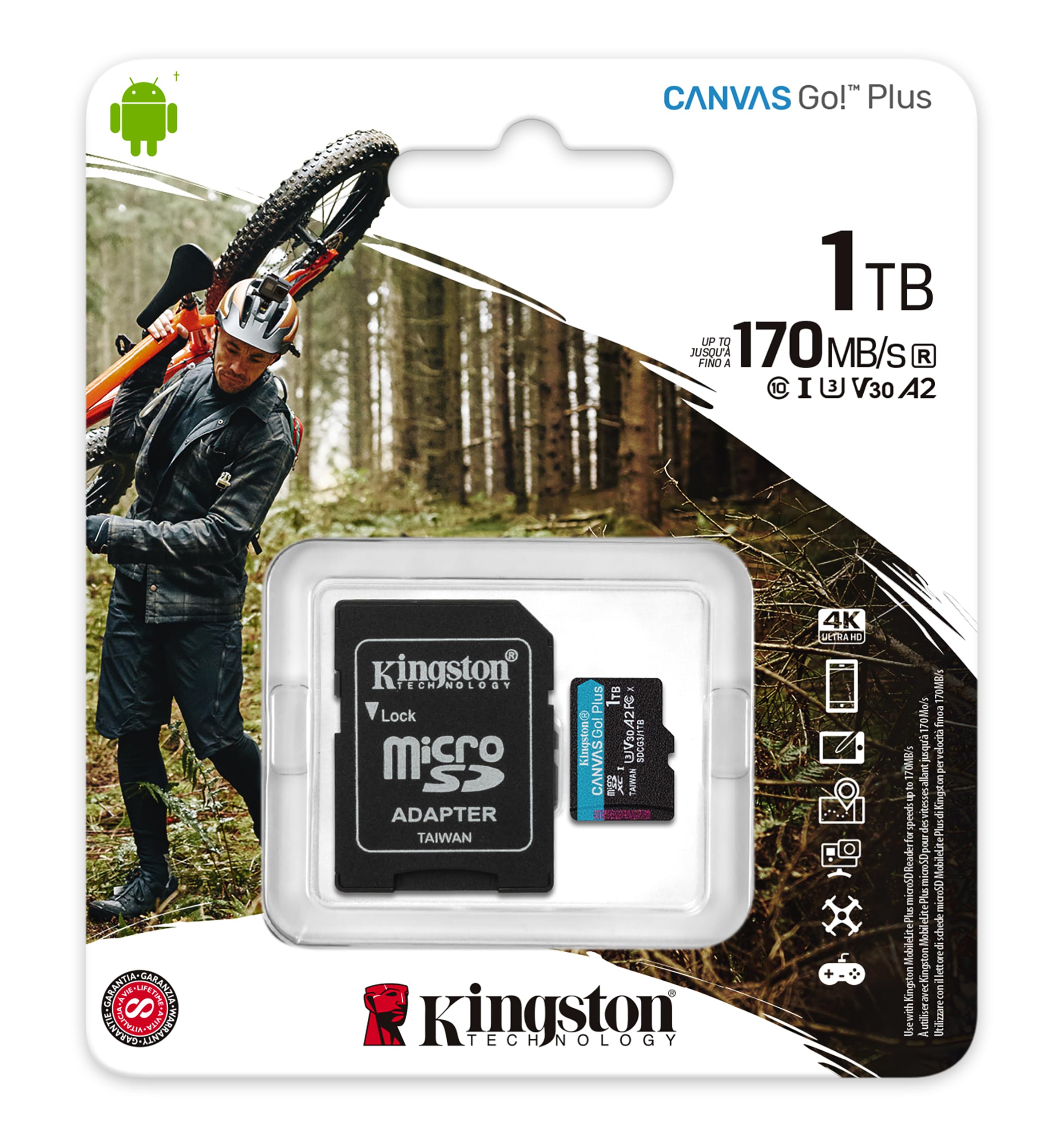 Foto 4 pulgar | Tarjeta Microsdxc Kingston Canvas Go Plus De 1 Tb Clase 10 Uhs-i - Venta Internacional.