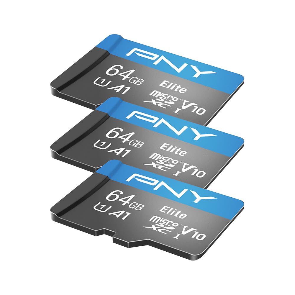 Foto 4 pulgar | Tarjeta De Memoria Pny Elite De 64 Gb, Clase 10 U1, V10 A1, Microsdxc, Paquete De 3 - Venta Internacional.