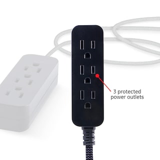 Foto 2 | Cable De Extensión Power Strip Ge De 3 Salidas, 2,4 M, Blanco 41282 - Venta Internacional.