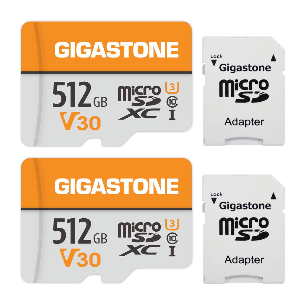 Tarjeta Micro Sd Gigastone De 512 Gb, Paquete De 2 Unidades, 4k Video Pro, 100 Mb/s - Venta Internacional.