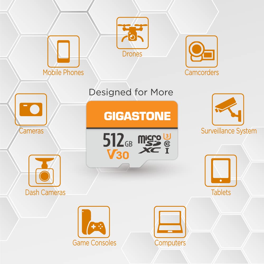 Foto 5 pulgar | Tarjeta Micro Sd Gigastone De 512 Gb, Paquete De 2 Unidades, 4k Video Pro, 100 Mb/s - Venta Internacional.