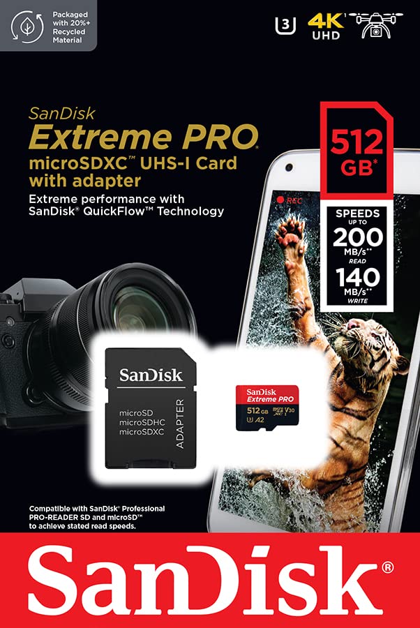 Foto 5 pulgar | Tarjeta de Memoria Sandisk Extreme Pro Microsdxc 512 GB - Venta Internacional