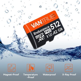 Foto 3 | Tarjeta Sd Vantrue De 512 Gb Microsdxc Uhs-i U3 4k Uhd Con Adaptador - Venta Internacional.