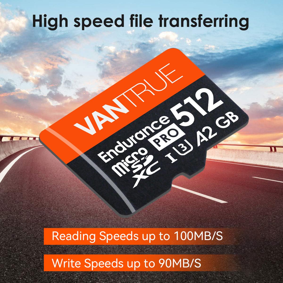 Foto 7 pulgar | Tarjeta Sd Vantrue De 512 Gb Microsdxc Uhs-i U3 4k Uhd Con Adaptador - Venta Internacional.
