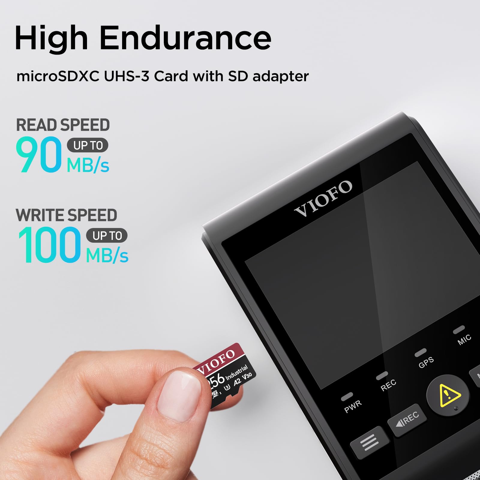 Foto 2 | Tarjeta Microsd Viofo 256gb De Grado Industrial U3 A2 V30 Con Adaptador - Venta Internacional.