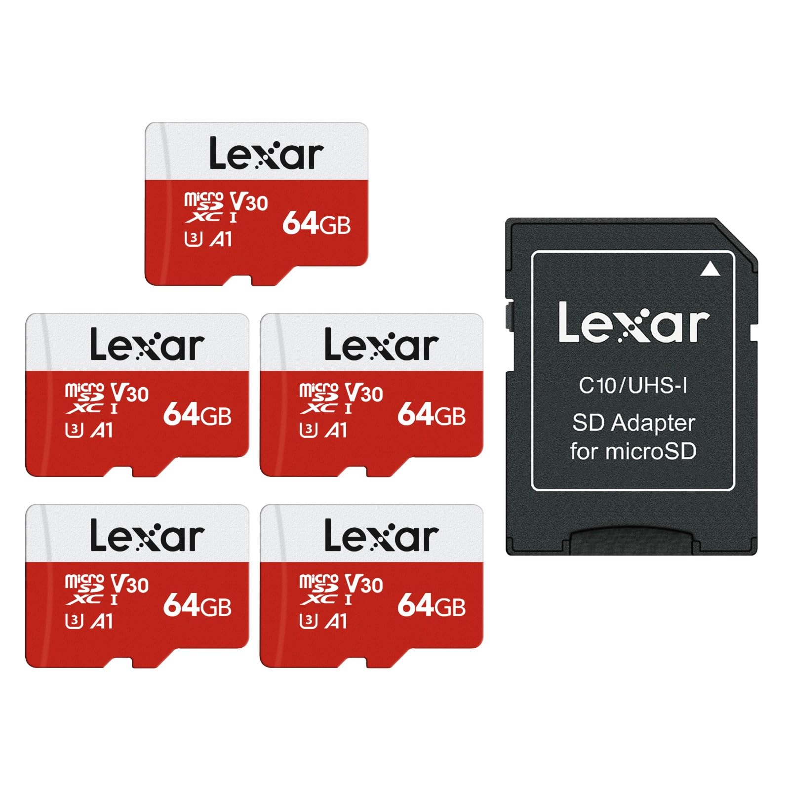 Foto 2 pulgar | Tarjeta Micro Sd Lexar E-series De 64 Gb, Paquete De 5 Con Adaptador De 100 Mb/s - Venta Internacional.