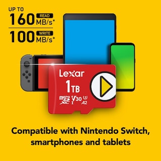 Foto 3 | Tarjeta Microsdxc Lexar Play De 1 Tb (paquete De 2) Con Adaptador Sd Uhs-i U3 V30 - Venta Internacional.