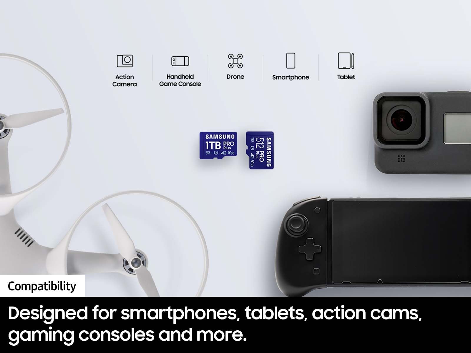 Foto 4 | Tarjeta de Memoria Samsung Pro Plus MicroSD 512 GB con Adaptador - Venta Internacional