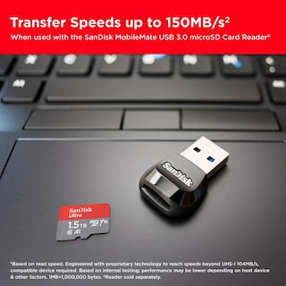 Foto 3 | Tarjeta de Memoria Sandisk Ultra Microsdxc 1.5tb Uhs-i C10 U1 A1 - Venta Internacional