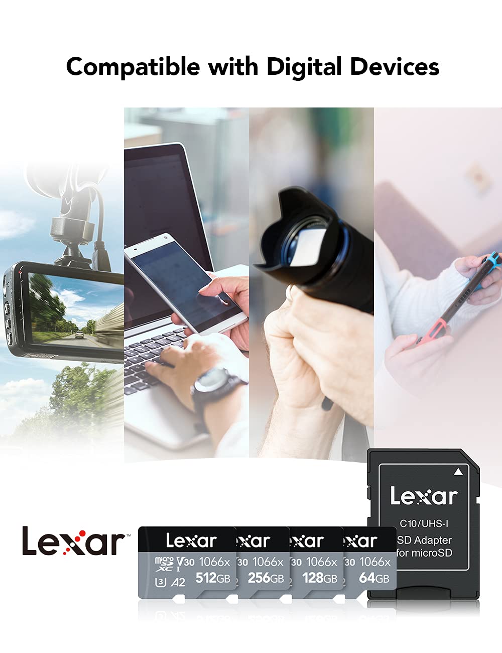 Foto 8 pulgar | Tarjeta Micro Sd Lexar Professional 512 Gb 1066 Veces Uhs-i U3 V30 A2 - Venta Internacional.