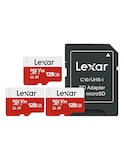 Tarjeta Micro Sd Lexar E-series De 128 Gb, Paquete De 3 Con Adaptador - Venta Internacional.