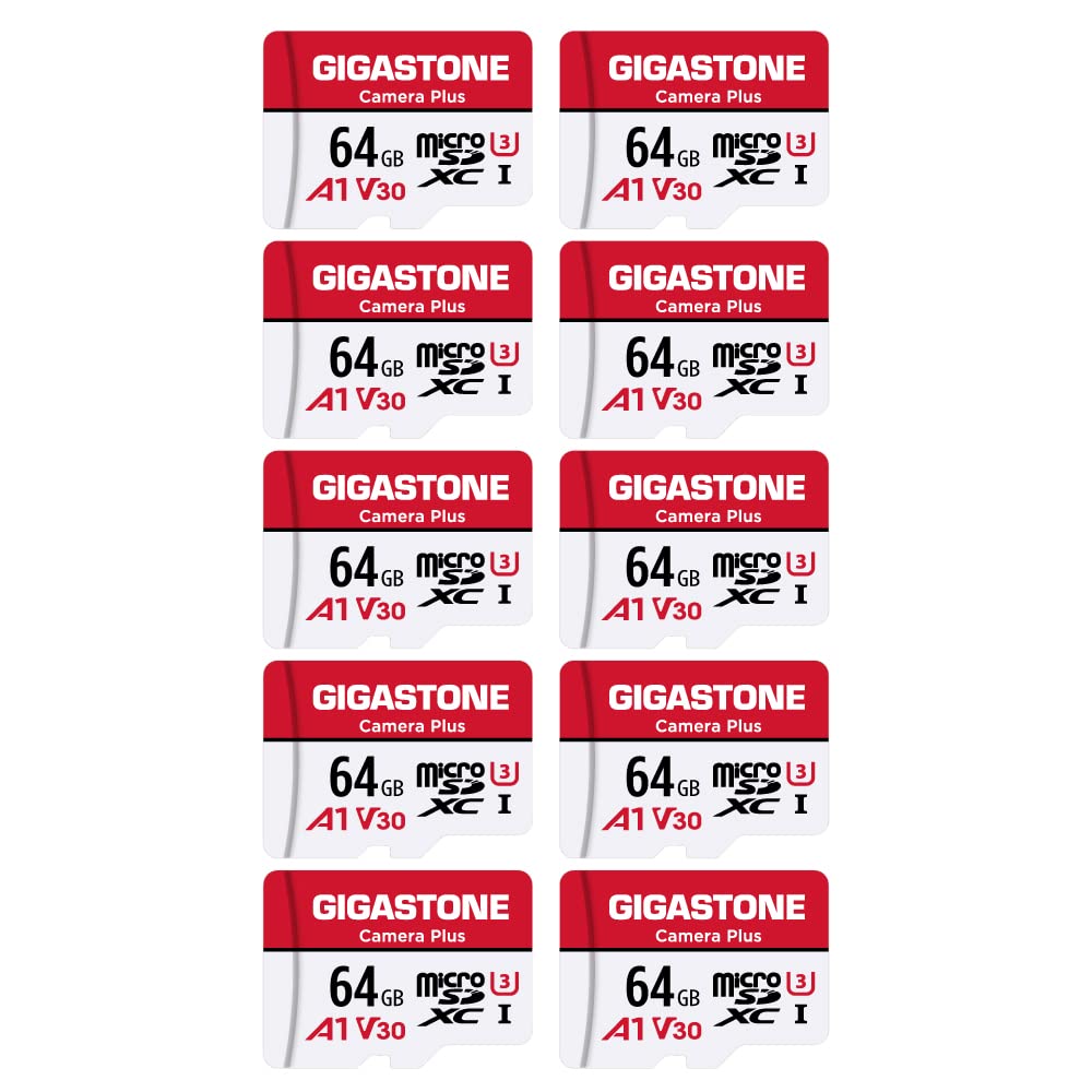 Tarjeta Micro Sd Gigastone De 64 Gb, Paquete De 10 Con Adaptador Y Funda - Venta Internacional.