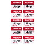 Tarjeta Micro Sd Gigastone De 64 Gb, Paquete De 10 Con Adaptador Y Funda - Venta Internacional.