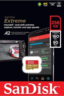Foto 3 | Tarjeta de Memoria Sandisk Extreme Microsdxc 256gb Uhs-i C10 U3 V30 - Venta Internacional