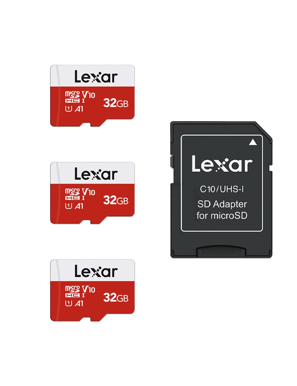 Foto 2 pulgar | Tarjeta Micro Sd Lexar De 32 Gb, Paquete De 3 Con Adaptador De Hasta 100 Mb/s - Venta Internacional.