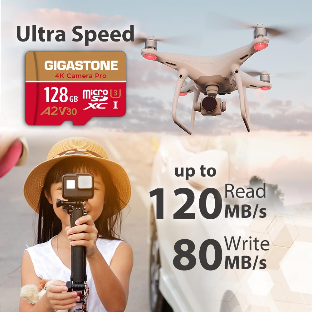 Foto 2 | [tarjeta De Memoria] Tarjeta Micro Sd Gigastone De 128 Gb Para Cámara 4k Camera Pro - Venta Internacional.