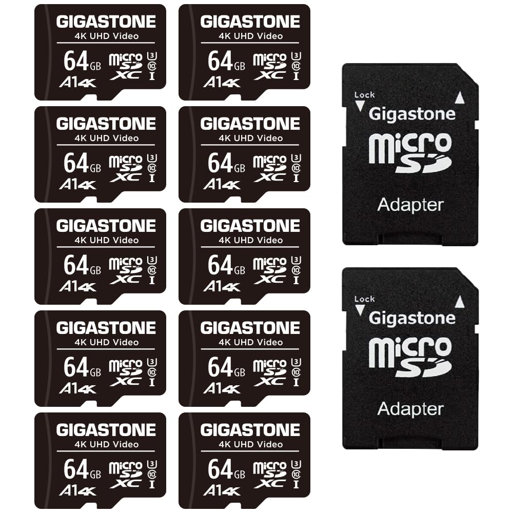 Foto 2 pulgar | Tarjeta Micro Sd Gigastone De 64 Gb, Paquete De 10 Unidades, Vídeo 4k Uhd, 90 Mb/s - Venta Internacional.