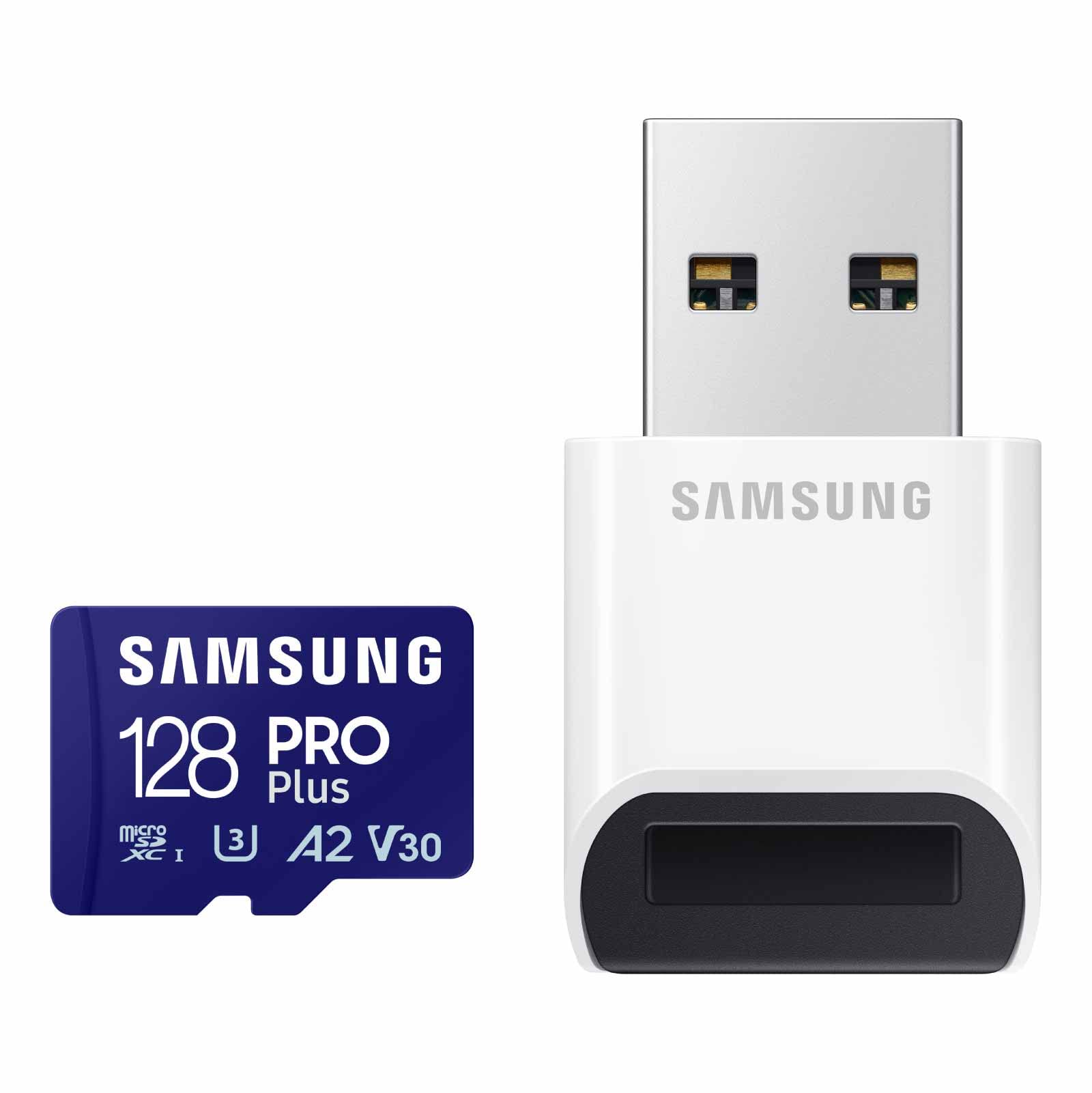 Foto 2 pulgar | Tarjeta De Memoria Samsung Pro Plus Microsd De 128 Gb Con Lector De 180 Mb/s - Venta Internacional.