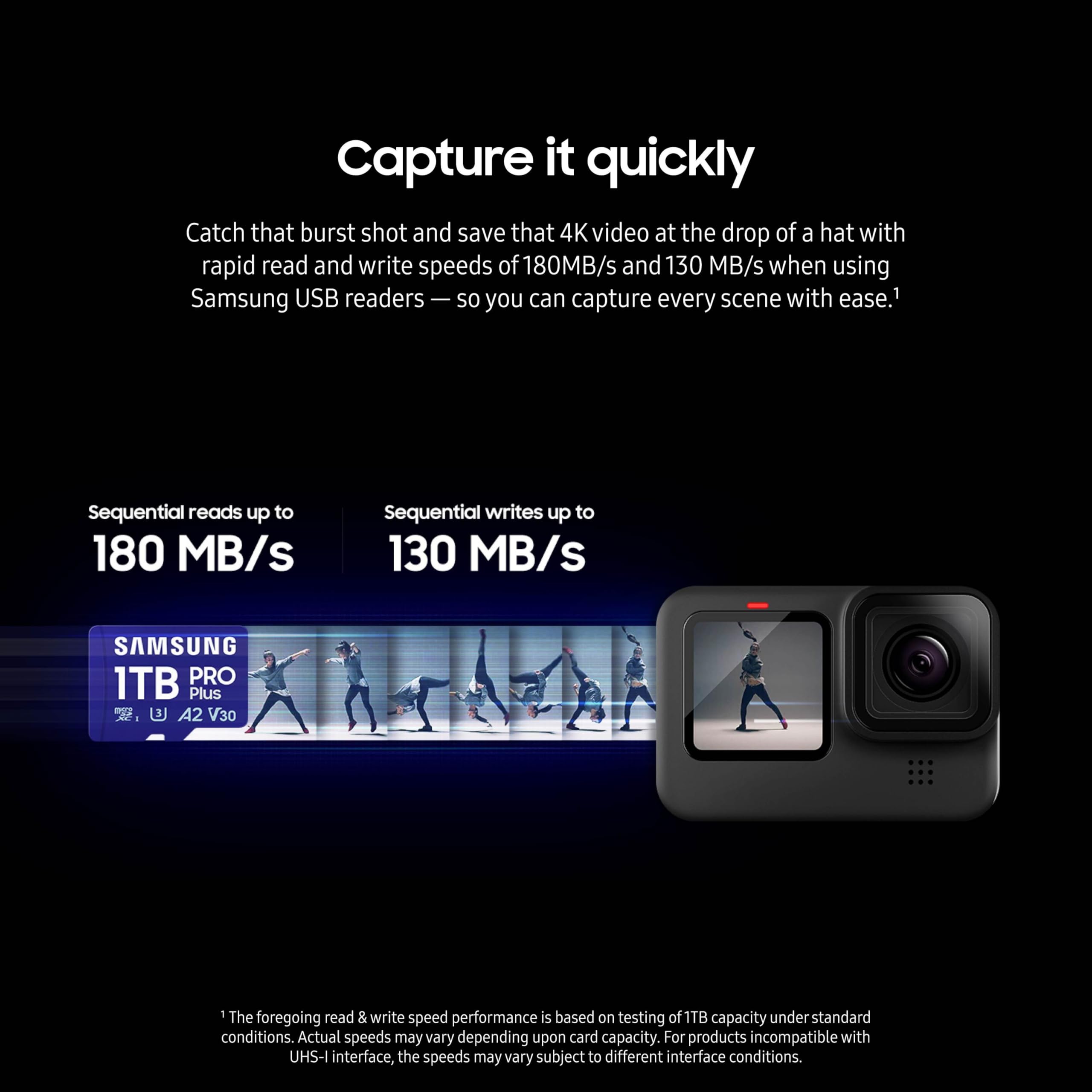 Foto 5 pulgar | Tarjeta De Memoria Samsung Pro Plus Microsd De 128 Gb Con Lector De 180 Mb/s - Venta Internacional.
