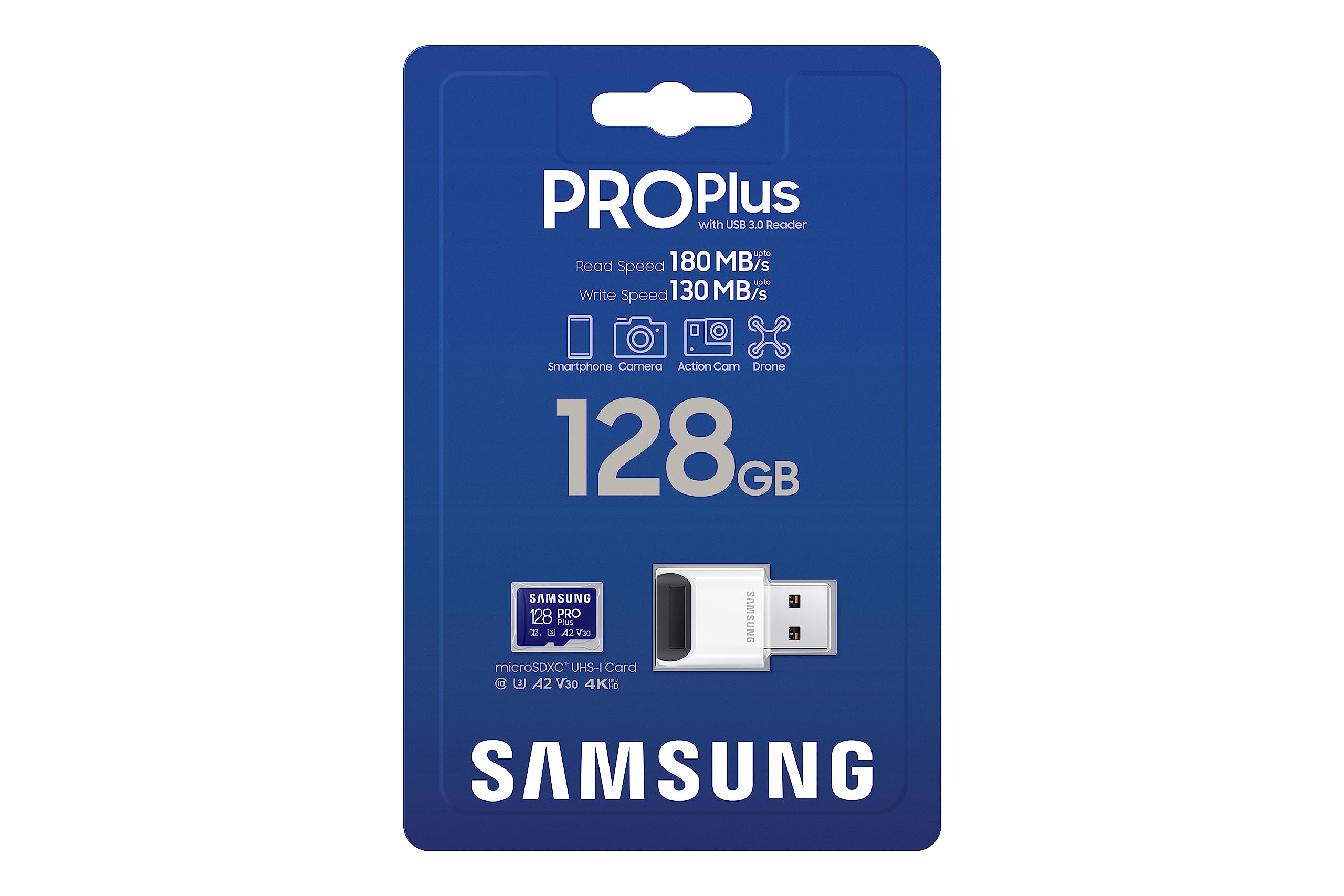 Foto 8 pulgar | Tarjeta De Memoria Samsung Pro Plus Microsd De 128 Gb Con Lector De 180 Mb/s - Venta Internacional.