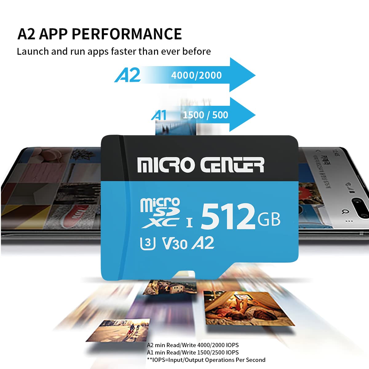 Foto 4 | Tarjeta Micro Sd Inland Micro Center Performance 512 Gb A2 V30 - Venta Internacional.