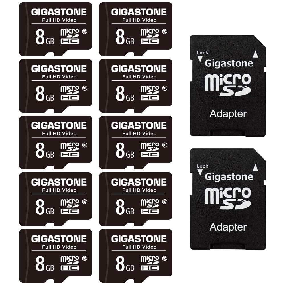 Foto 2 pulgar | Tarjeta Micro Sd Gigastone De 8 Gb, Paquete De 10 Unidades, Vídeo Full Hd, 85 Mb/s - Venta Internacional.