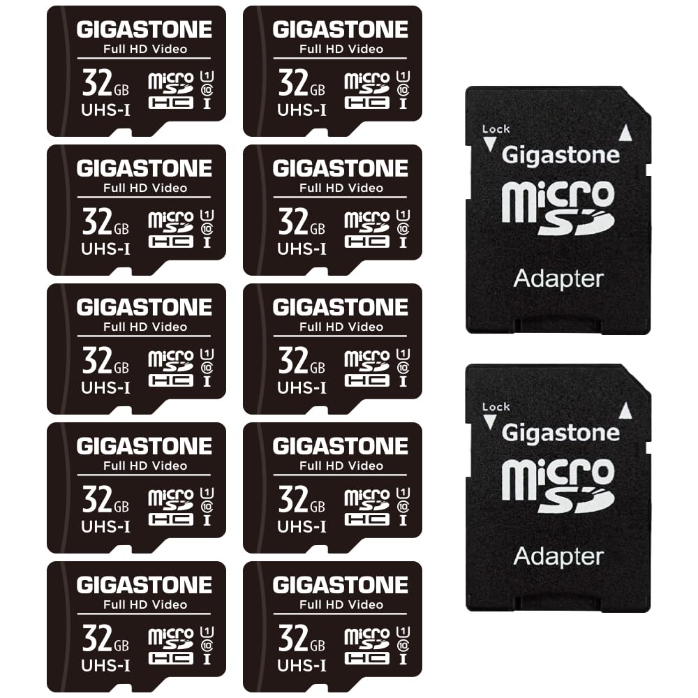 Foto 1 | Tarjeta Micro Sd Gigastone De 32 Gb, Paquete De 10 Unidades, Vídeo Full Hd De 90 Mb/s - Venta Internacional.
