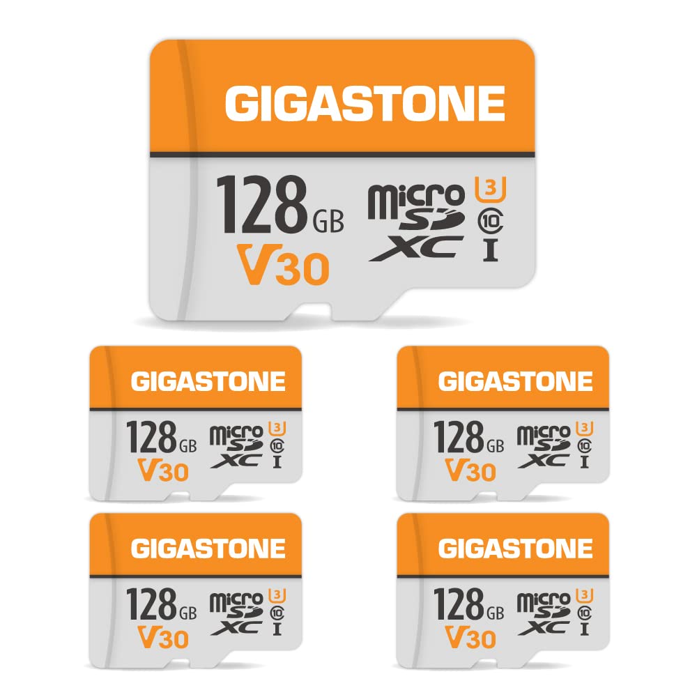 Tarjeta Micro Sd Gigastone De 128 Gb, Paquete De 5, 4k Video Pro, 95 Mb/s - Venta Internacional.