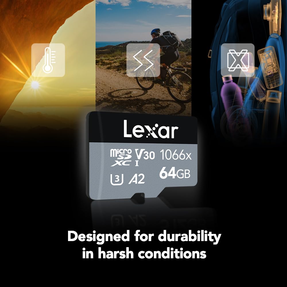 Foto 7 pulgar | Tarjeta Micro Sd Lexar Professional 64 Gb 1066x Uhs-i, U3, V30 - Venta Internacional.