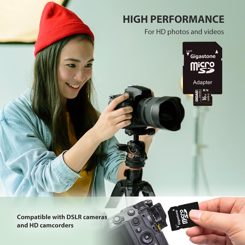Foto 3 pulgar | Tarjeta Micro Sd Gigastone De 16 Gb, Paquete De 2 Unidades, Vídeo Fhd, 85 Mb/s - Venta Internacional.