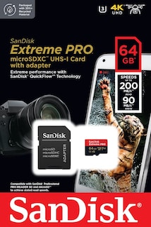 Foto 5 | Tarjeta De Memoria Sandisk Extreme Pro Microsdxc 64gb Class 10 U3 - Venta Internacional