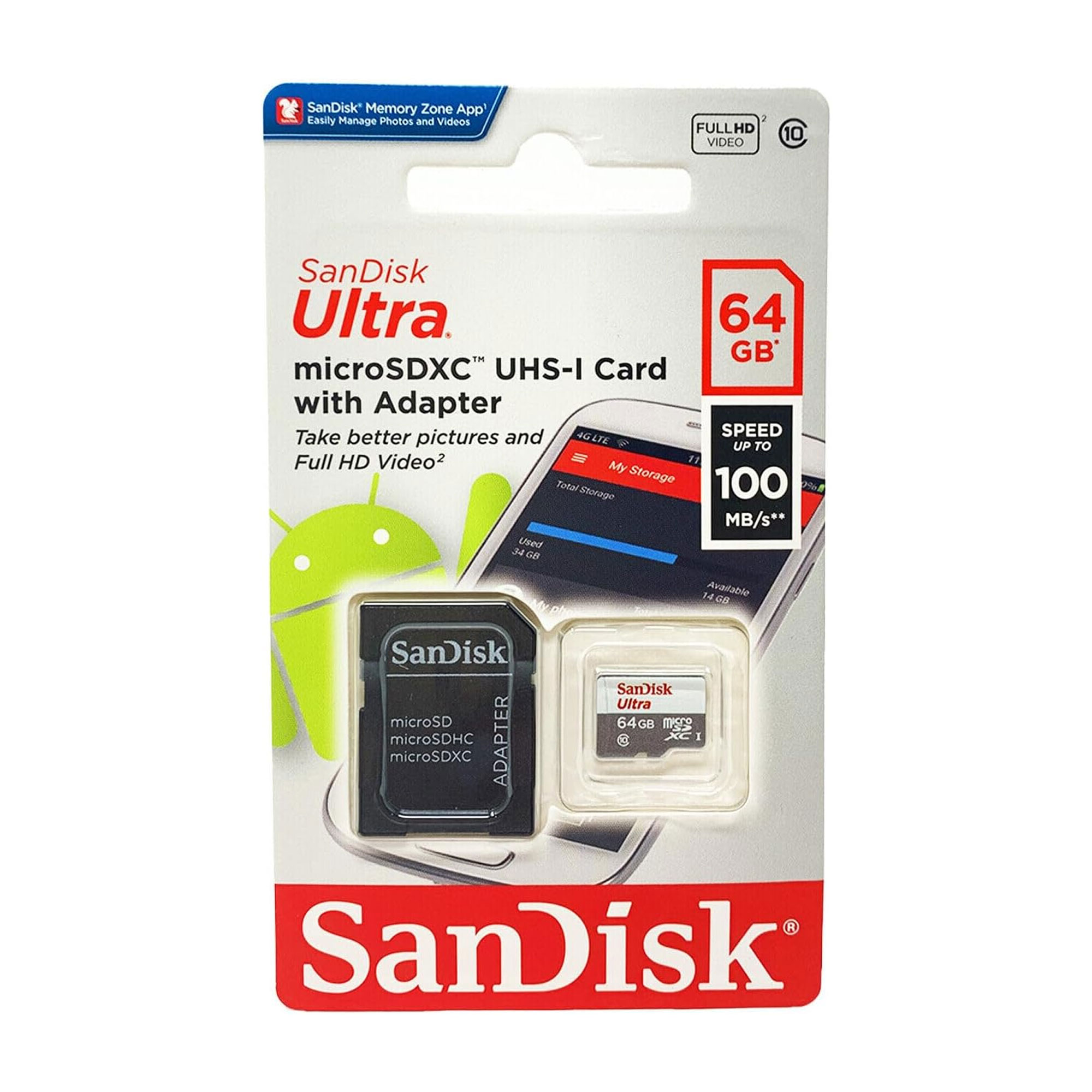 Foto 3 pulgar | Tarjeta de Memoria Sandisk Ultra 64gb Microsdxc Class 10 Con Adaptador - Venta Internacional