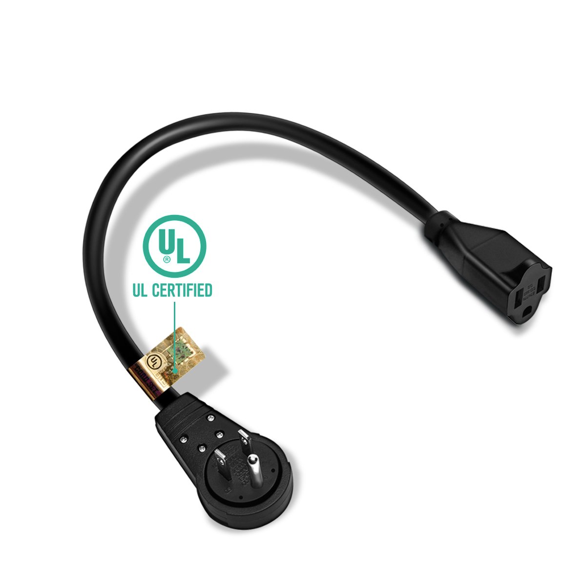Foto 7 | Cable de Extensión Nekteck con Enchufe Plano Giratorio de 360° 30 cm 14 AWG - Venta Internacional