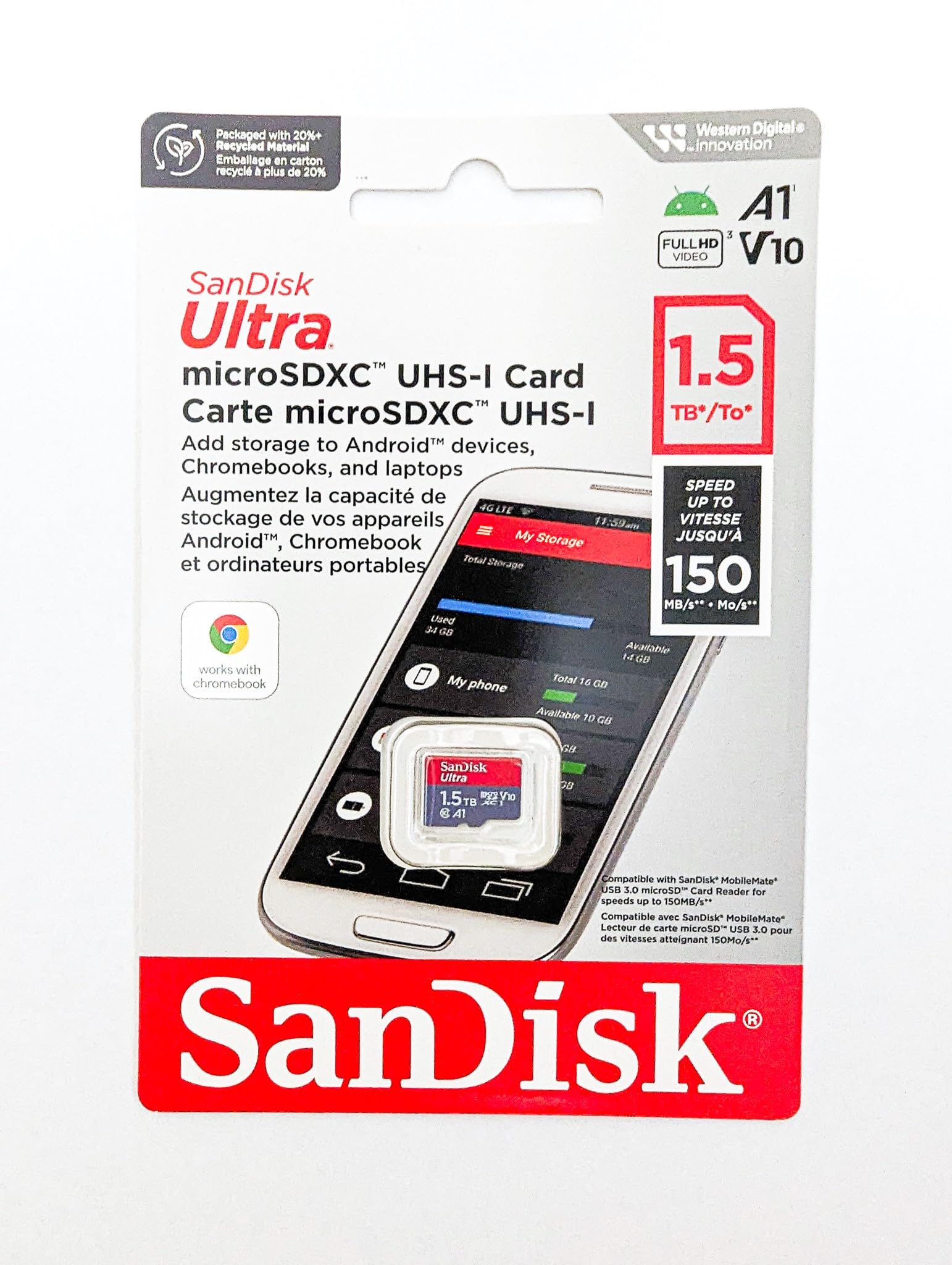 Foto 3 pulgar | Tarjeta de Memoria Sandisk Ultra Microsdxc Uhs-i 1,5 TB 150 Mb/s - Venta Internacional