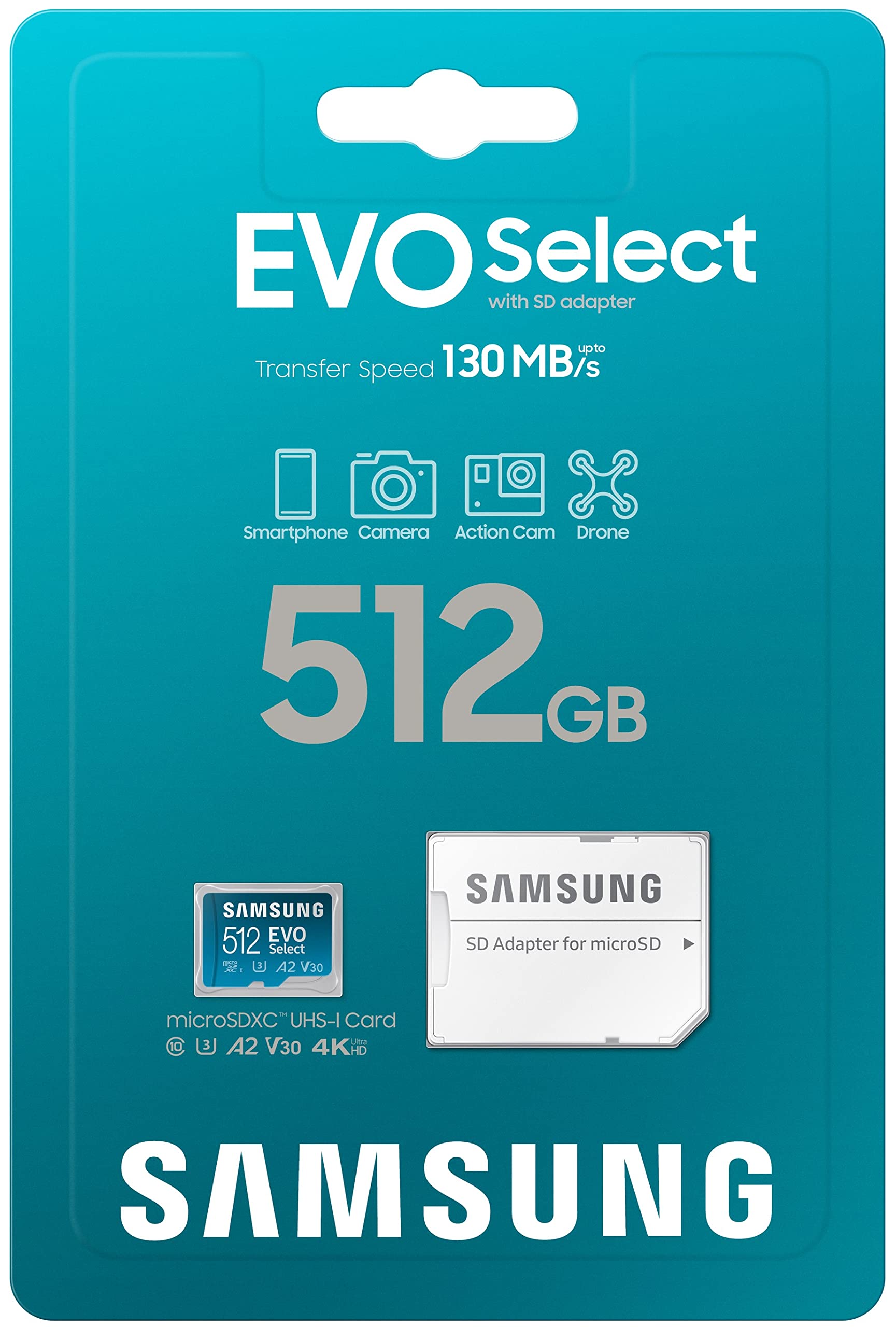 Foto 4 pulgar | Tarjeta De Memoria Micro Sd Samsung Evo Select 512gb Con Adaptador - Venta Internacional.