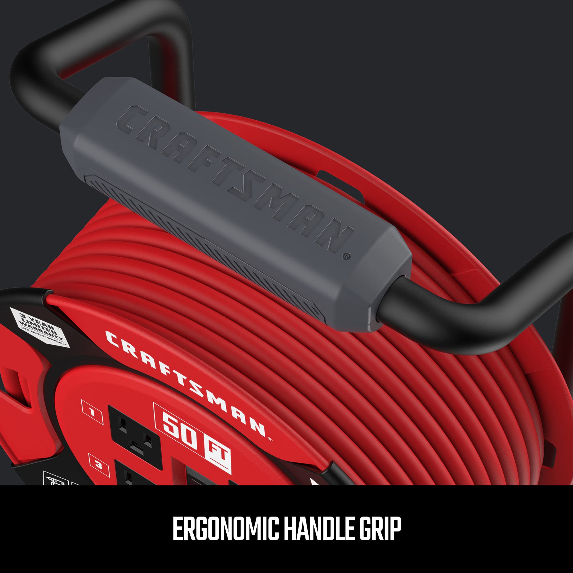 Foto 6 pulgar | Carrete Retráctil De Cable De Extensión Craftsman De 15 M Con 4 Salidas - Venta Internacional.