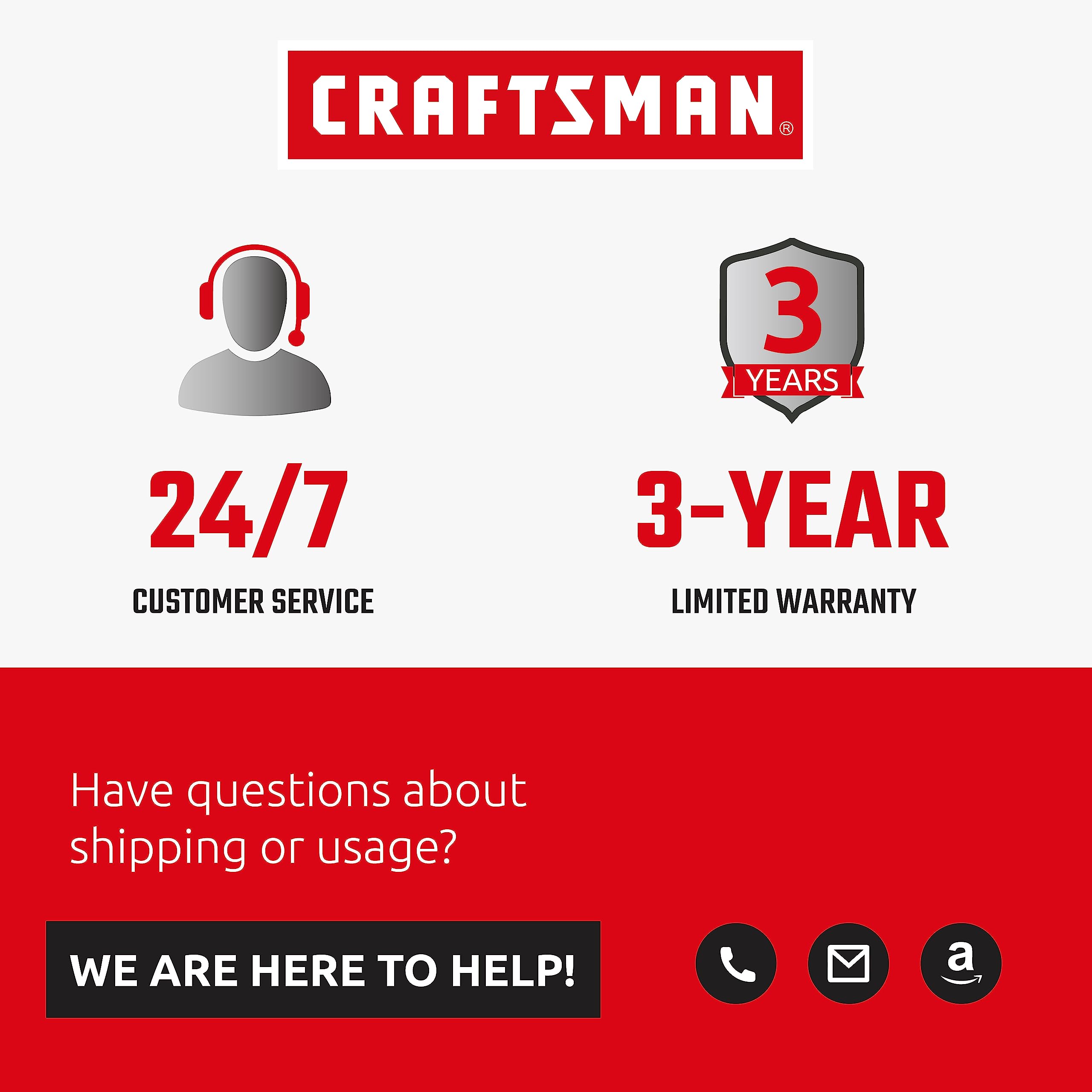 Foto 7 pulgar | Carrete Retráctil De Cable De Extensión Craftsman De 15 M Con 4 Salidas - Venta Internacional.
